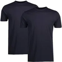 LERROS T-Shirt Doppelpack T-Shirt Rundhals in Premium Baumwollqualität Weiche Baumwolle, Rundhalsausschnitt, kurze Ärmel, hautfreundlich
