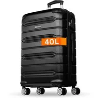NOWI Hartschalen-Trolley Koffer Hartschalenkoffer mit Zahlenschloss & 8 Rollen Trolley, Zahlenschloss