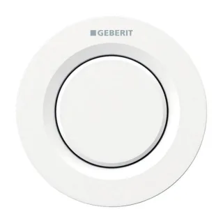 Geberit WC-Steuerung Typ 01 116040111 pneumatisch, Kunststoff, 1-Mengen-Spülung, UP-Drücker, weiß-alpin