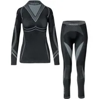 Ladeheid Funktionsunterhemd Damen Funktionsunterwäsche Set Shirt Unterhose Thermoaktiv LAGI006 (Set, mit Funktionsunterhose)