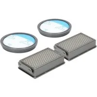 McFilter Filter-Set geeignet für Rowenta, Zubehör für RO3731EA Compact Power Cyclonic Staubsauger, 2x Filterkassette, 2x Rundfilter, Alternative für ZR005901