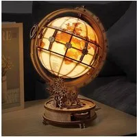 Robotime Modellbausatz Luminous Globus aus Holz, (180-tlg)