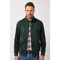 JP1880 Lederjacke Lederjacke Veloursleder Stehkragen Knopfleiste