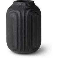 flature Dekovase mit Rillen - wasserdichte Keramik Vase in Matt für Blumen Pampasgras