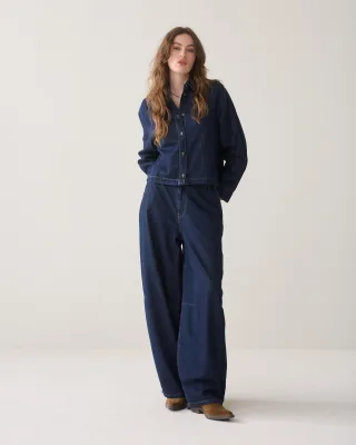 Summum - Denim blouse Light Cotton twill night blue denim - Gr. - 40