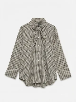 VERO MODA - VMSYNNE LS NECK SCARF SHIRT WVN NOOS Oatmeal - Gr. - S