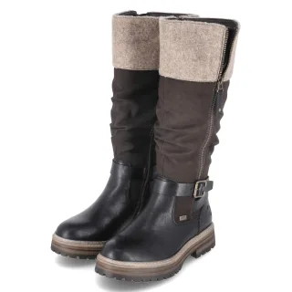 Rieker Stiefel  Schwarz - Gr. 36 -  Textil und Synthetik