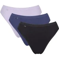 sloggi Taillenslip Basic+ Tai (3er Pack) mit hohem Beinausschnitt, Cotton-Mix, glatte Nähte