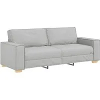 vidaXL Sofa 3-Sitzer-Sofa Wolkengrau 220x78x84 cm Stoff, 1 Teile