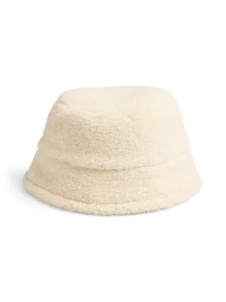 PIECES - PCNETTY TEDDY BUCKET HAT BC White Pepper - Gr. - ONE SIZE