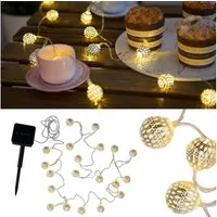 Pauleen LED-Lichterkette Sunshine Glamour, 20-flammig, 20-flammig, Solarbetrieben