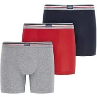 Jockey Trunk Cotton Stretch (3er Pack) Mittlere Bundhöhe, längeres Bein, Logobund