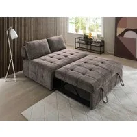 ATLANTIC home collection Schlafsofa Kuno, B:140cm, 2-Sitzer Schlafsofa mit Sitztiefenverstellung (2x)