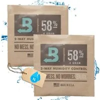 TronicXL Luftentfeuchter-Nachfüllpack 2 Boveda Pack 58% Größe 4 Grow Aufbewahrung Regulator Luftfeuchtigkeit