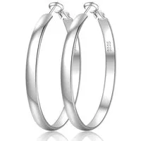 LuxusKollektion Paar Creolen Creolen Silber 925 Damen 5mm 14K Gold 60mm Silver 60MM