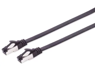 S-IMPULS CAT.8.1 Netzwerkkabel, flach, TPE, schwarz, 10,0 m