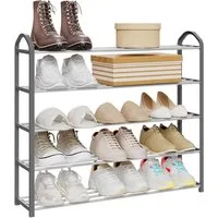 Woltu Schuhregal, 1-tlg., mit 5 Ablagen für 20 Paare Schuhe,XXL Ständer Regale