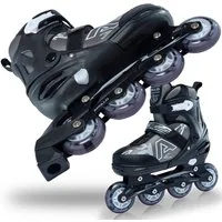 Apollo Inlineskates Champion Verstellbare Inlineskates für Kinder und Erwachsene, Größe 31-42, mit LED Rollen