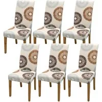 Vivi Idee Stuhlbezug Stuhlhussen 4/6er Set Spannbezug für Esszimmerstühle Schwingstuhl, Elastische Waschbar Hochzeit Büro Partys Deko