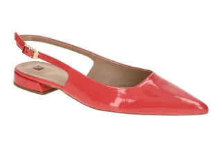 H?gl 1906 4400 Damenschuhe Sling Pumps Rot Koralle Shinykid-Leder