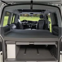 BLACK FOREST FOX Spannbettlaken VW Faltbett T5/T6/T6.1 California Beach Camper Van, Baumwolle, Gummizug: rundum