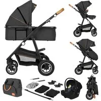 lionelo Kombi-Kinderwagen Amber 3in1, (Set), 3in1/babyschale 0-13kg/Tasche/Moskitonetz/Regenschutz/Boho