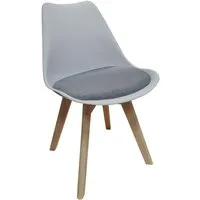 HTI-Living Esszimmerstuhl Esszimmerstuhl Atlanta Hellgrau/Dunkelgrau (Stück, 1 St), Kunststoffschale mit Sitzfläche aus Polyester