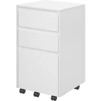 Woltu Aktenschrank (1-St) mobiler Schrank, Rollcontainer mit 3 Schubladen