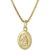trendor Kette mit Anhänger Kinder-Anhänger Gold 333 Schutzengel an vergoldeter Silberkette