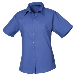 Premier Popeline-Kurzarmbluse für Damen/Damen (Königsblau)