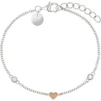 TOM TAILOR Silberarmband Herz, mit Zirkonia (synth)