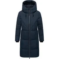 Navahoo Steppmantel Kältekuschel XIV Warmer Damen Wintermantel mit Fleece-gefüttertem Kragen