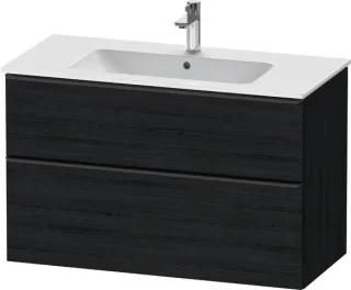 Duravit D-Neo Waschtischunterbau wandhängend Eiche Schwarz Matt 1010x462x625 mm - DE43630BD160000 DE43630BD160000