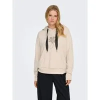ONLY Sweatshirt ONLFANCY L/S HOOD PRINT SWT Materialmix, regular fit