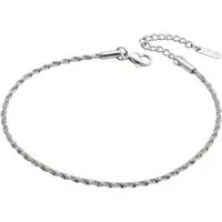 KARMA Fußkette Gold oder Silber 21,5 cm Edelstahl (Damen, 1-tlg., Fußschmuck Urlaub Strand Abendmode Accessoires), wasserfest hypoallergen modern Fußkettchen