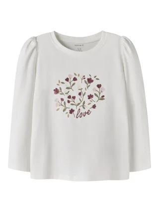 NAME IT - NMFOCEATU LS TOP BOX Cloud Dancer - Gr. - 92