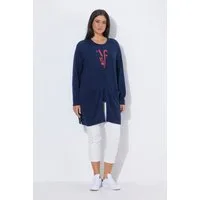Ulla Popken Strickjacke Strickjacke Knopfverschluss V-Ausschnitt Langarm