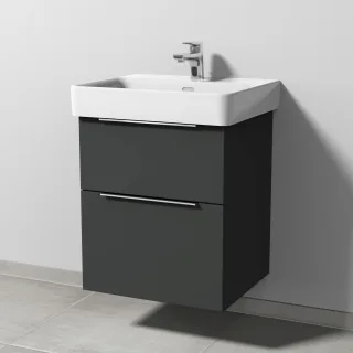 Sanipa 3way Waschtischunterbau zu Laufen Pro S Waschtisch mit 2 Auszügen, Graphit-Matt UP7651B