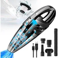AIMAX Akku-Handstaubsauger Kabellos Handstaubsauger, 120W Handstaubsauger Akku Testsieger, 120 W, HEPA-Filter, mit Flacher Fugendüse, Verlängerungsschlauch, Auto staubsauger stark mit Waschbarer Filter für Haus, Autoreinigung