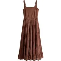 Next Midikleid Gestuftes, ärmelloses Sommerkleid in Midilänge (1-tlg)
