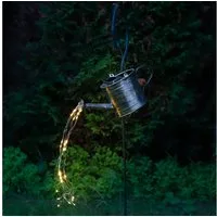 MARELIDA LED Solarleuchte LED Solar Gießkanne mit Wasserfalleffekt H: 90cm Deko-Kanne für Garten, LED Classic, warmweiß (2100K bis 3000K)