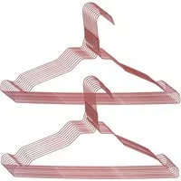 RSR Hangers Kleiderbügel Drahtbügel Metall Rot einfarbig 40 cm, (100-tlg)