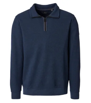 CASAMODA - Sweattroyer mit Stehkragen blau - Gr. - 3XL