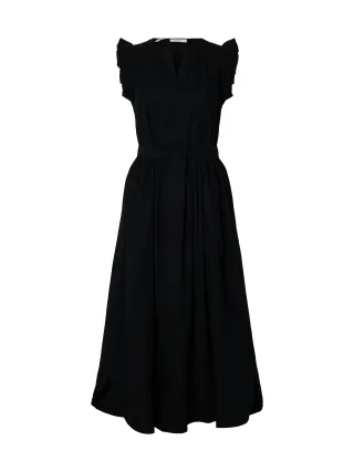 selected women - SLFBLAIR-IDA REGULAR SL LONG DRESS NOOS Black - Gr. - 42