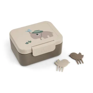 Done by Deer Tiny Lunch Box mit Snack Picks Tiny Trails - Sand