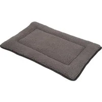 Spetebo Hundematte Plüsch Haustiermatte waschbar 60 x 40 cm, Polyester, grau Hundebett mit rutschfester Unterseite