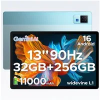 DOOGEE U13 Android 16 Tablet mit tastatur, 13 Zoll, 6+256GB, 11000mAh, gaming Tablet (13", Android 16, 90Hz, 13MP+8MP, ultradünn 7,8mm, WiFi5, GPS, Face ID, OTG, FM)