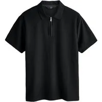 Next Poloshirt Strukturiertes, smartes Poloshirt mit RV-Kragen (1-tlg)
