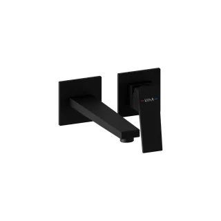 VitrA Minimax Square Einhebel-Waschtischmischer Fertigmontageset Schwarz Matt,A4359336EXP A4359336EXP
