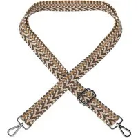 EAZY CASE Schulterriemen Ersatz Taschenriemen Boho Style Schulterriemen Taschenband Schultergurt Wechseln Tasche Braun Silber
